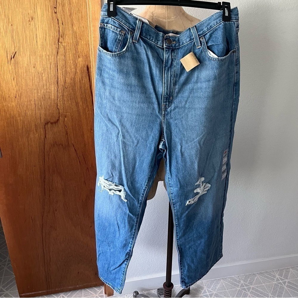 NEW LEVIS sz 32 x 29 HIGH LOOSE STRAIGHT Blue Denim Jeans $69.50